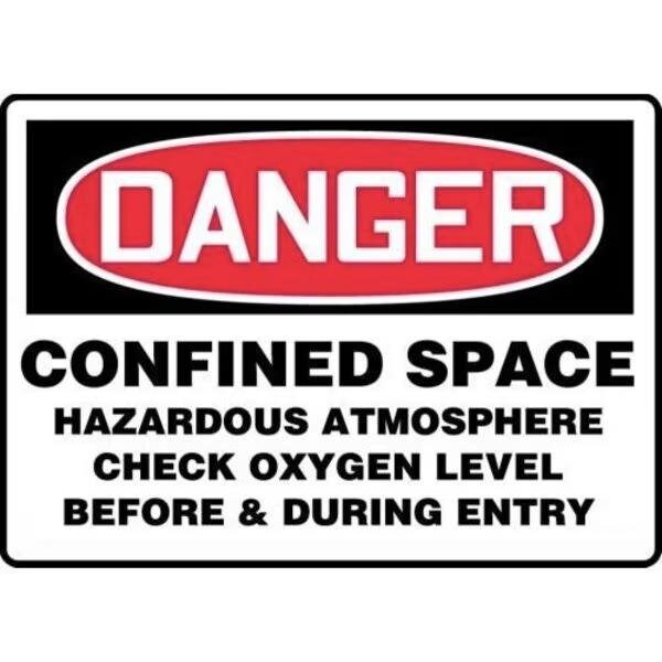 Accuform OSHA DANGER SAFETY SIGN CONFINED MCSP106XV MCSP106XV - main